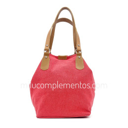 Bolso Caramelo color rojo de mujer de la colección Logan parte trasera