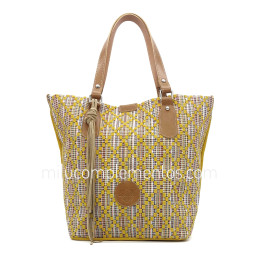 Bolso Caramelo color amarillo de mujer de la colección Logan primavera verano 2025