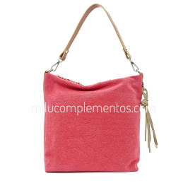 Bolso bandolera Caramelo color rojo de mujer parte trasera