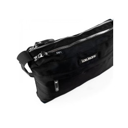 Bolso bandolera Lois color negro de mujer dos cremalleras