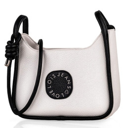 Bolso bandolera Lois color blanco/negro de mujer primavera verano 2025