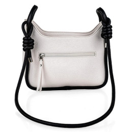 Bolso bandolera Lois color blanco/negro de mujer