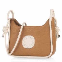 Bolso bandolera Lois color camel/blanco de mujer tienda online