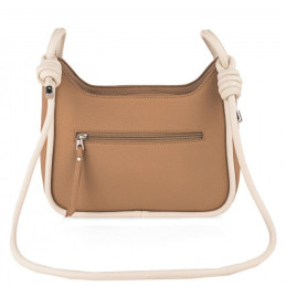 Bolso bandolera Lois color camel/blanco de mujer