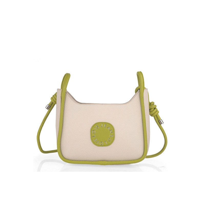 Bolso bandolera Lois color pistacho/blanco roto de mujer tienda online