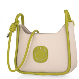 Bolso bandolera Lois color pistacho/blanco roto de mujer primavera verano 2025