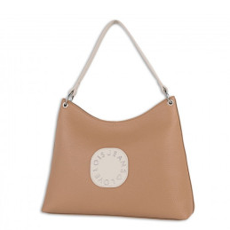 Bolso bandolera Lois color camel/blanco de mujer nueva temporada