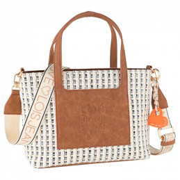 Bolso bandolera Lois color blanco/camel de mujer primavera verano 2025