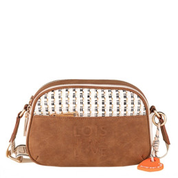 Bolso bandolera Lois color blanco/camel de mujer tienda online