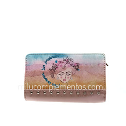 Cartera marca Frida Kahlo rosa multicolor de mujer primavera verano 2025