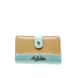 Cartera Mafalda color beige/verde agua de mujer