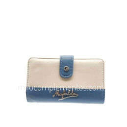 Cartera Mafalda color beige/azul de mujer