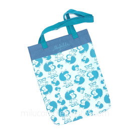 Bolsa textil Mafalda azul de mujer