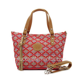 Bolso Caramelo color rojo de mujer de la colección Logan doble correa