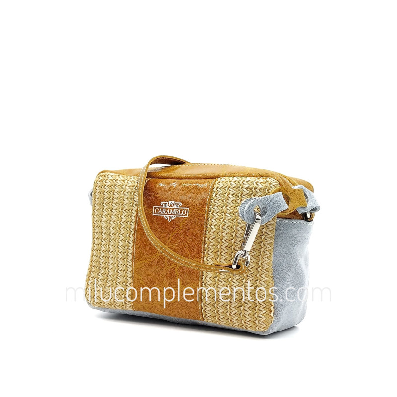 Bolso bandolera Caramelo color mostaza de mujer nueva colección