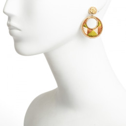Pendientes tamaño medio Tantrend color marrón multicolor tienda online