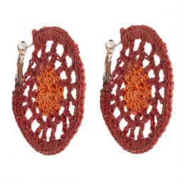 Pendientes de aro Tantrend color naranja nueva colección