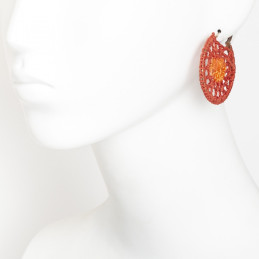 Pendientes de aro Tantrend color naranja verano 2025