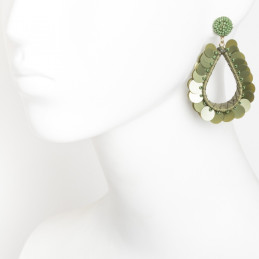 Pendientes largos Tantrend color verde de mujer online