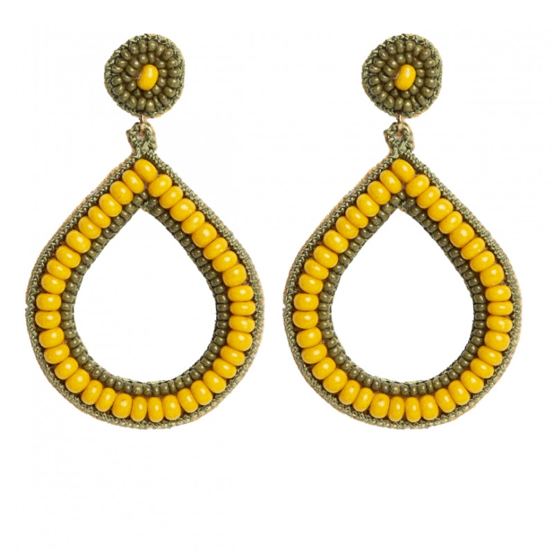 Pendientes tamaño medio Tantrend color amarillos de mujer