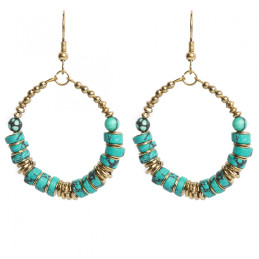 Pendientes tamaño medio Tantrend color azul celeste de mujer