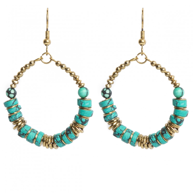 Pendientes tamaño medio Tantrend color azul celeste de mujer