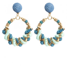 Pendientes tamaño medio Tantrend color azul celeste de mujer