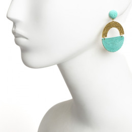 Pendientes largos Tantrend color azul celeste dechica