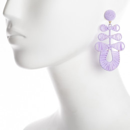 Pendientes largos marca Tantrend color lila online