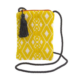Bolso de teléfono móvil Artebene de colores amarillo y crudo nueva colección