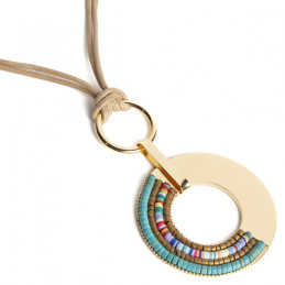 Collar largo Tantrend dorado multicolor de mujer