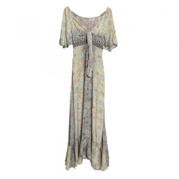 Vestido largo Tantrend color verde LINEA BOHO SOUL