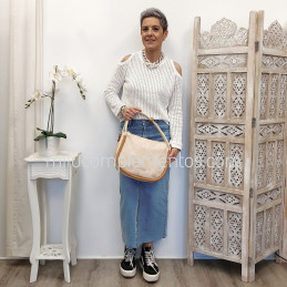 Bolso Caramelo color naranja salmón de mujer de la colección Leonor de mujer