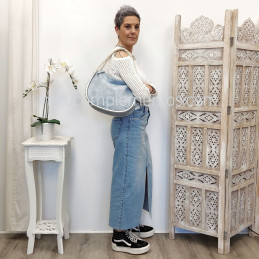 Bolso Caramelo color azul jeans de mujer de la colección Leonor de señora