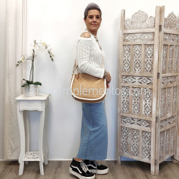 Bolso Caramelo color beige de mujer de la colección Leonor de chica