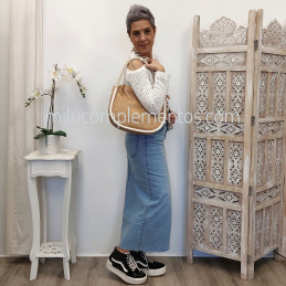Bolso Caramelo color beige de mujer de la colección Leonor primavera verano
