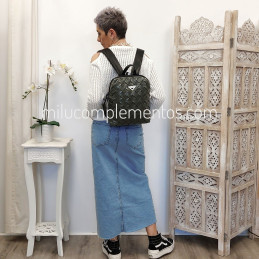 Mochila Caramelo trenzada color gris de mujer colección Lidia de mujer primavera verano