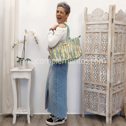 Bolso tote Simosastre color jade de mujer de la colección Briana 2025
