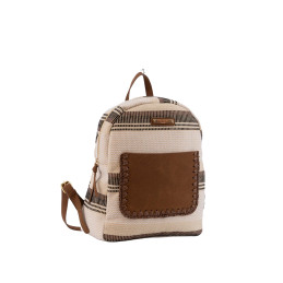 Mochila backpack lines Simosastre color blanco de mujer de la colección Adele