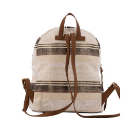 Mochila backpack lines Simosastre color blanco de mujer de la colección Adele parte trasera