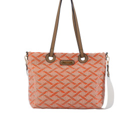 Bolso bandolera tipo tote Simosastre color camel de mujer de la colección Amelie temporada primavera verano