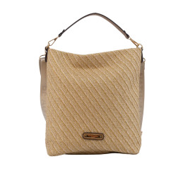 Bolso bandolera marca Simosastre color beige de mujer de la colección Denisse
