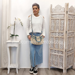 Bolso bandolera Simosastre azul de mujer de la colección Eloise primavera verano