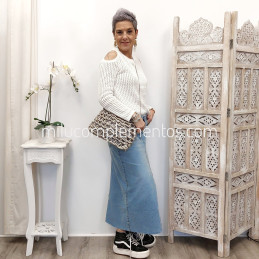Bolso bandolera Simosastre plata de mujer de la colección Eloise en tienda online