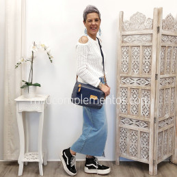 Bolso bandolera Lois color azul de mujer de la colección Abilene primavera verano 2025 primavera verano 2025