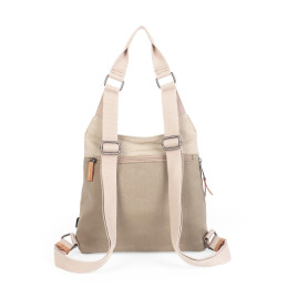Bolso-mochila de seguridad Lois color beige de mujer de la colección Abilene espalda