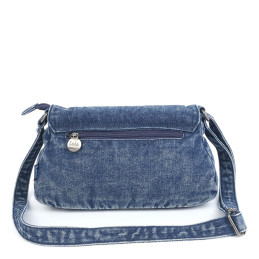 Bolso bandolera de solapa Lois color azul de mujer de la colección Roseville parte trasera