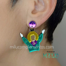 Pendientes de metacrilato MARI 2.0 efecto espejo