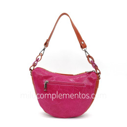 Bolso bandolera Caramelo color naranja de mujer de la colección Laia parte trasera