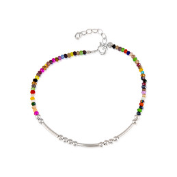 Pulsera multicolor de plata de ley 925